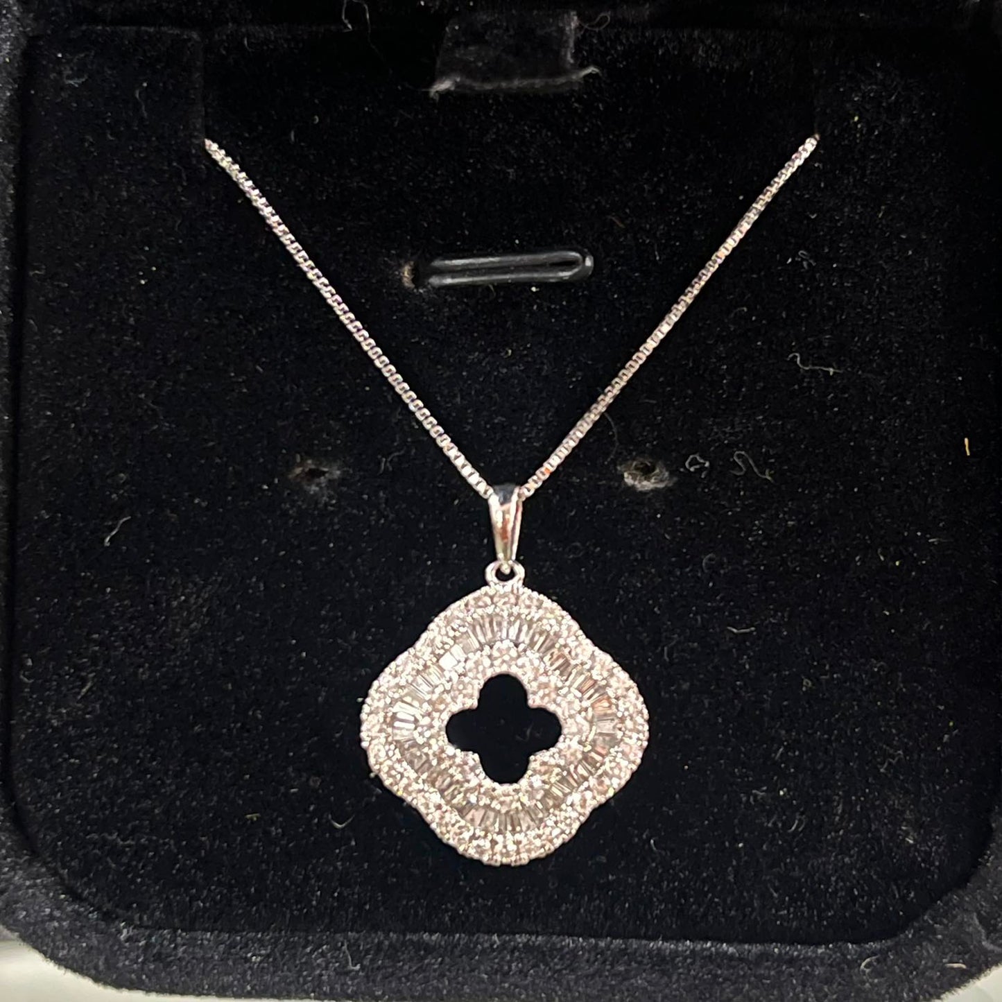 Diamond Baguette-Shaped Necklace