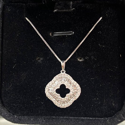 Diamond Baguette-Shaped Necklace