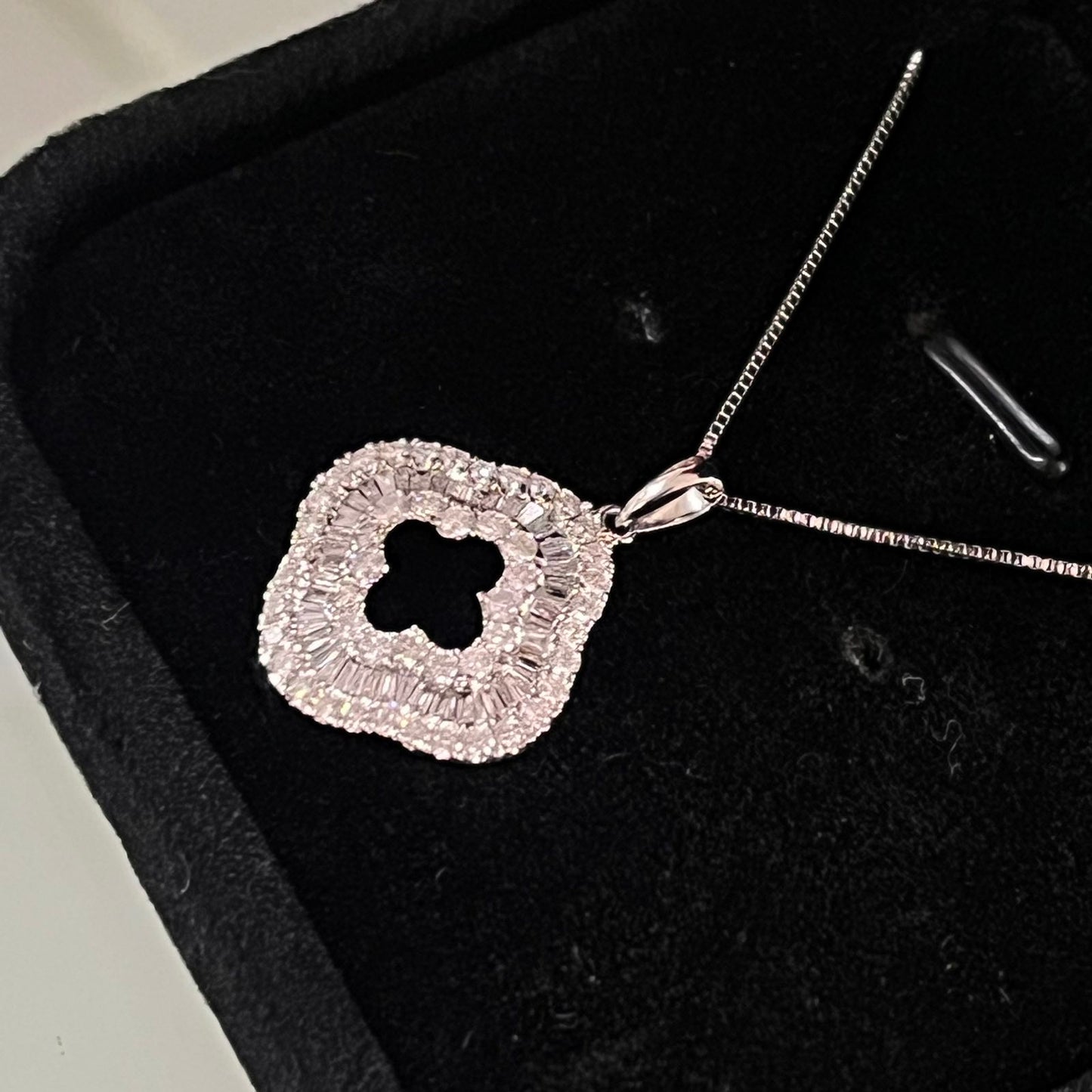 Diamond Baguette-Shaped Necklace