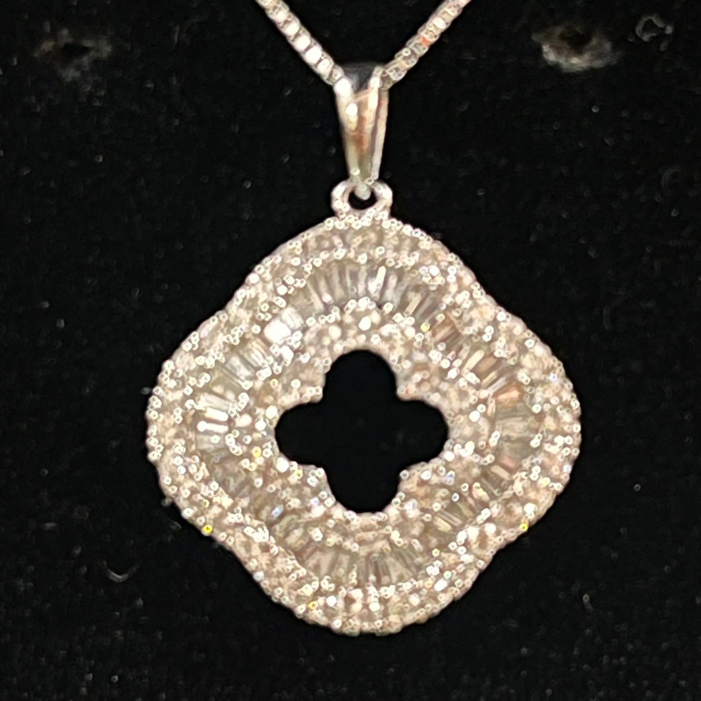 Diamond Baguette-Shaped Necklace