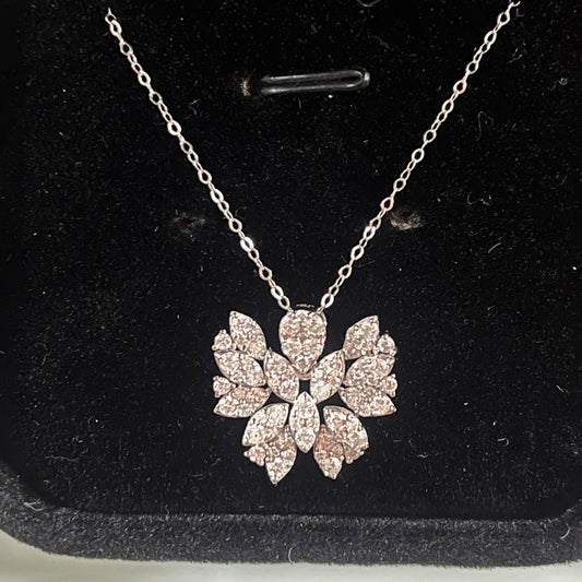 Pear Marquise Diamond Pendant Necklace