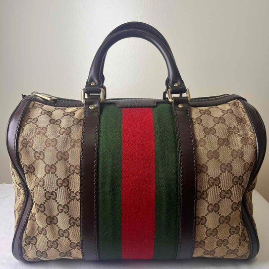 Gucci Vintage Web GG Boston – 7.9"H x 11.8"L x 6.7"W