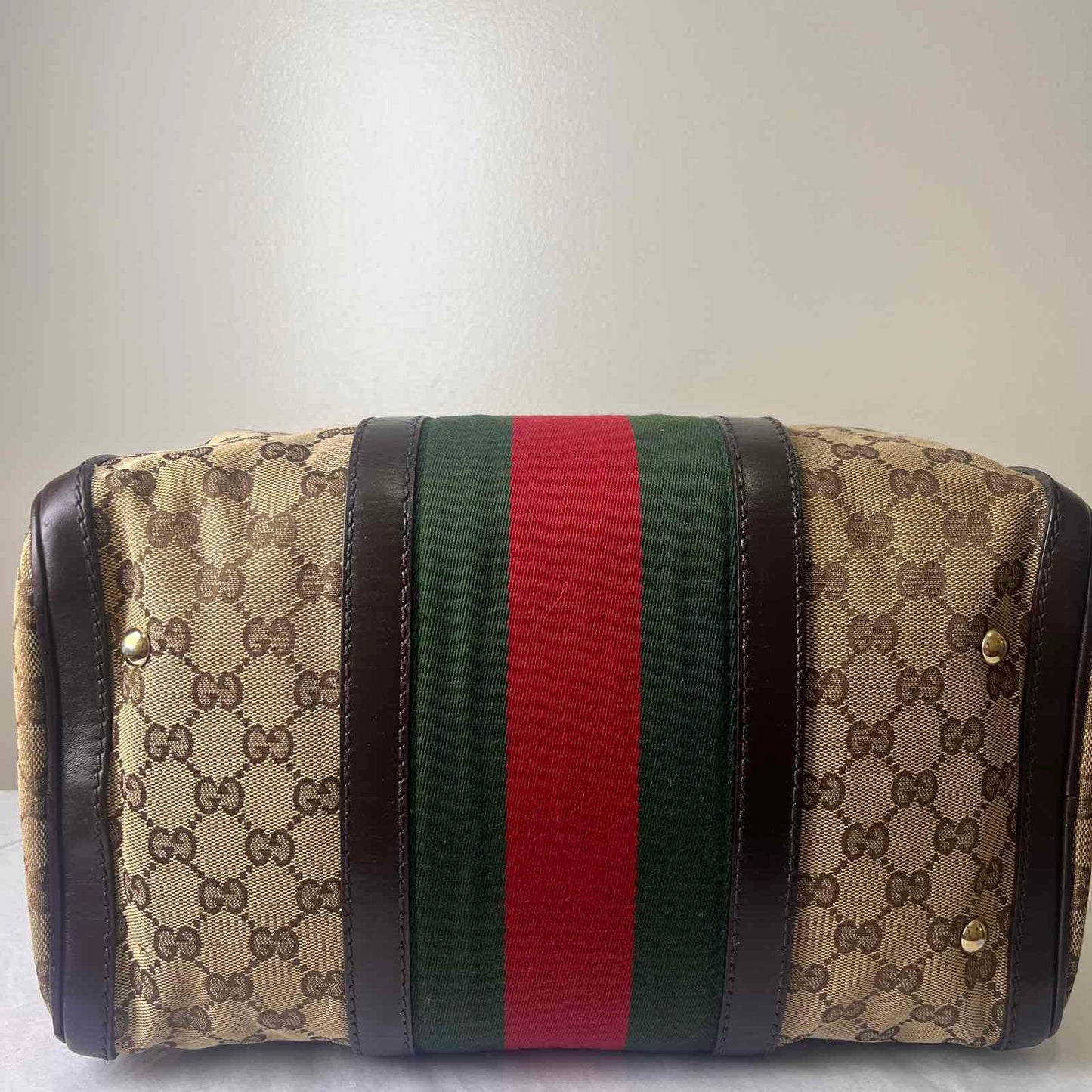 Gucci Vintage Web GG Boston – 7.9"H x 11.8"L x 6.7"W