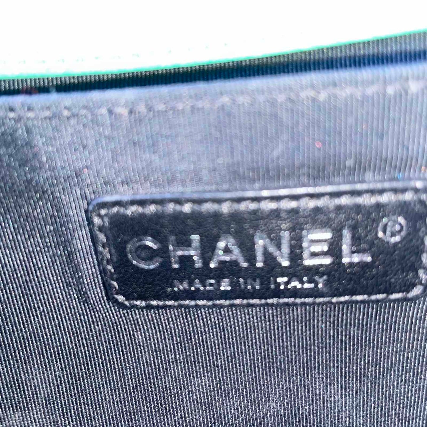 Chanel Le Boy Large Snake Skin Light Green – 11.8"H x 6.8"L x 3.9"W