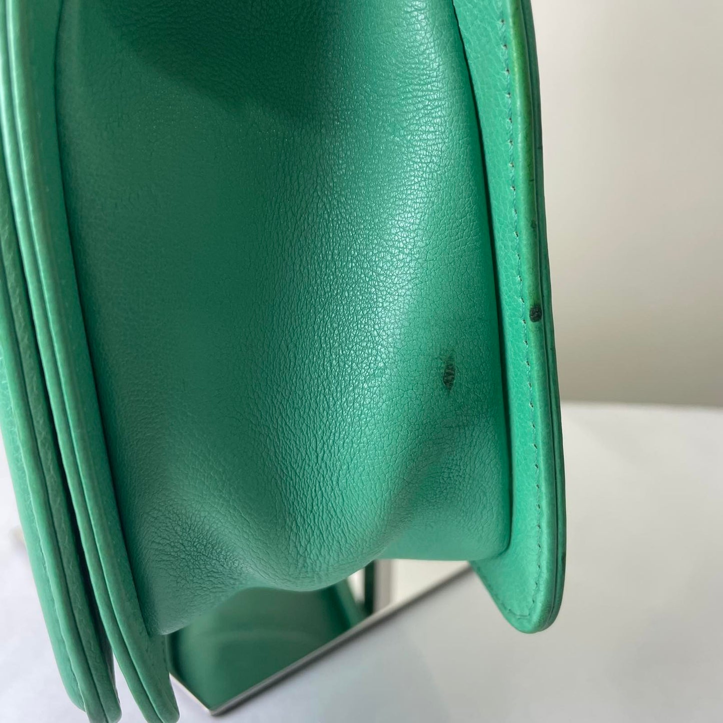 Chanel Le Boy Large Snake Skin Light Green – 11.8"H x 6.8"L x 3.9"W